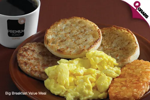 For QR90 get a Booklet with FIFTEEN Individual Vouchers: 5 Big Breakfast Value Meals, 5 Egg McMuffin Value Meals and 5 Hotcakes (QR180 Value)